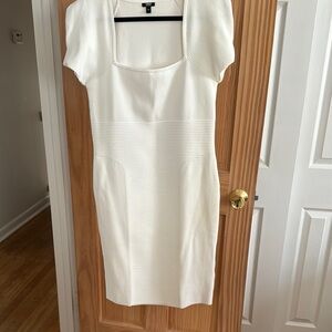Express Cream Midi Dress